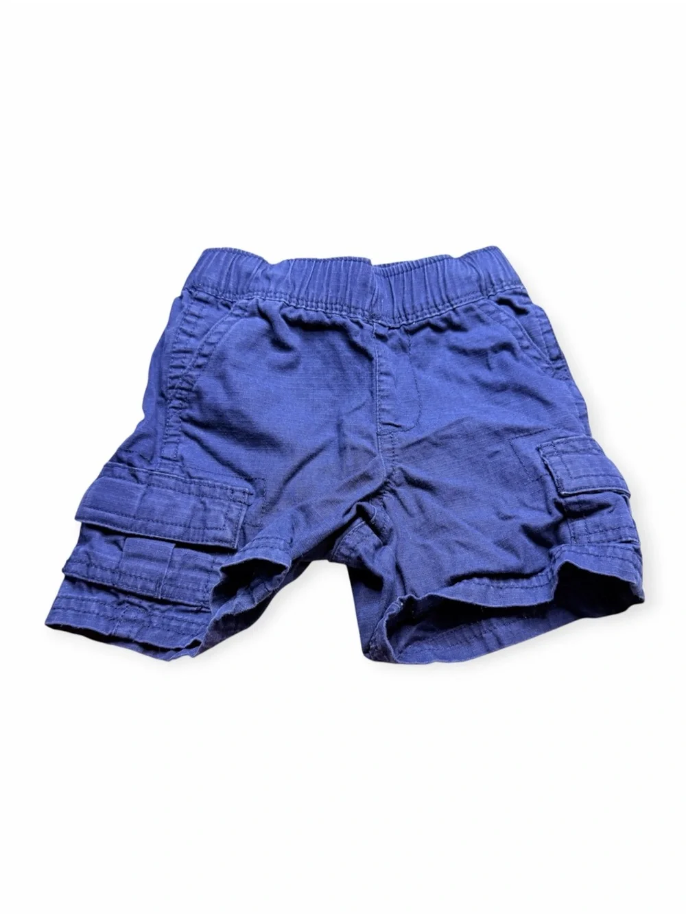 The Children’s Place Boys Cargo Shorts Lot of 2 Size 9-12M Blue Khaki Cotton